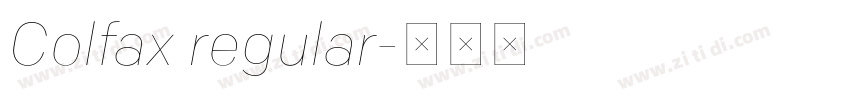 Colfax regular字体转换